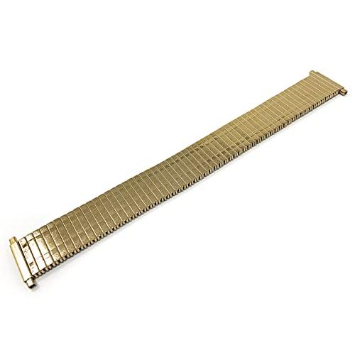 【並行輸入品】 Bandini Gold Tone Mens 19mm Stainless Steel Stretch Metal Replacの画像