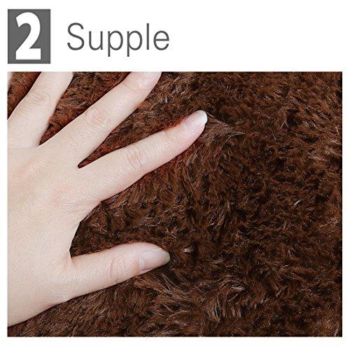 【並行輸入品】 Ruilogod 2.5cm Soft Fluffy Rugs Anti Skid Shaggy Rug Floor Mat D_7