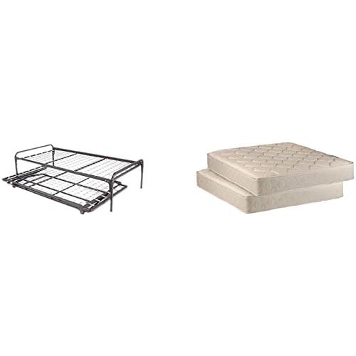 【並行輸入品】 Dream Solutions USA Twin Size Metal Day Bed Frame \u0026 Pop Up Trundの画像
