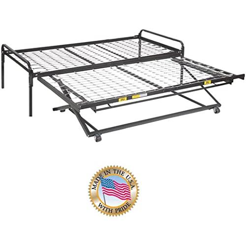 【並行輸入品】 Dream Solutions USA Twin Size Metal Day Bed Frame \u0026 Pop Up Trundの画像