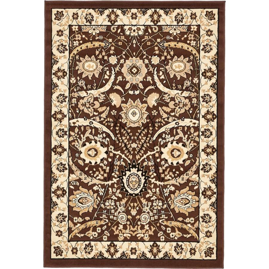 【並行輸入品】 Rugs.com Neda Collection Rug 4' x 6' Brown Low Rug Perfect for_3