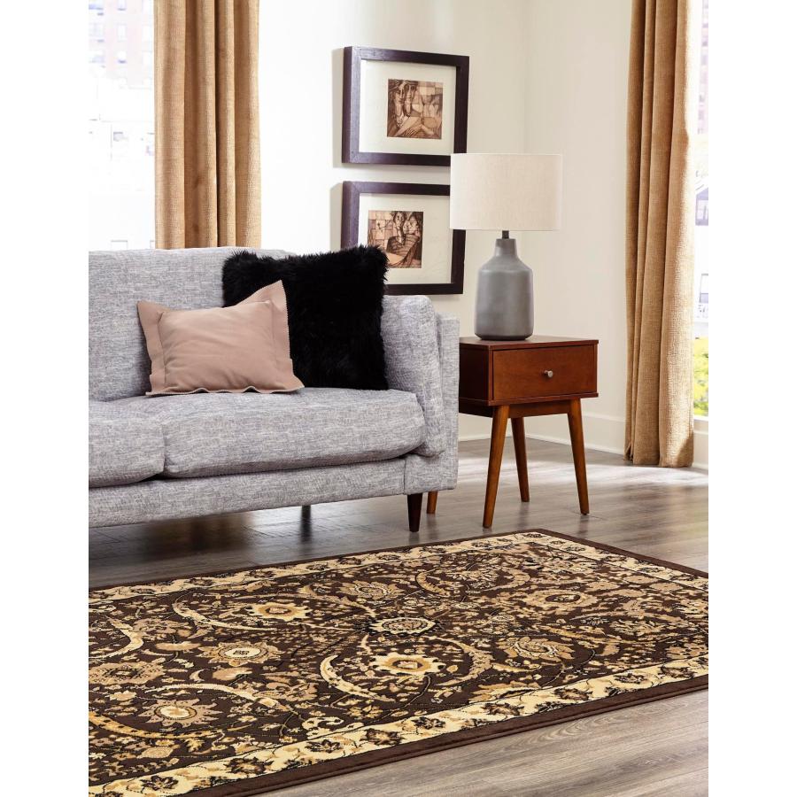 【並行輸入品】 Rugs.com Neda Collection Rug 4' x 6' Brown Low Rug Perfect for_9