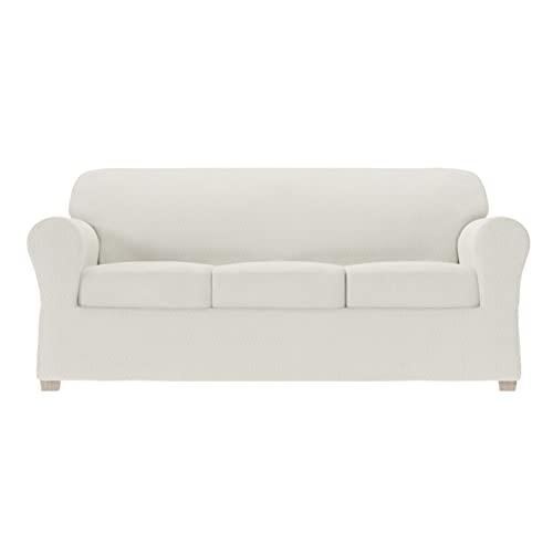 【並行輸入品】Zenna Home Simply Fit 4ピースステップストレッチソファスリップカバー Ecru Zenna Home Sim_1