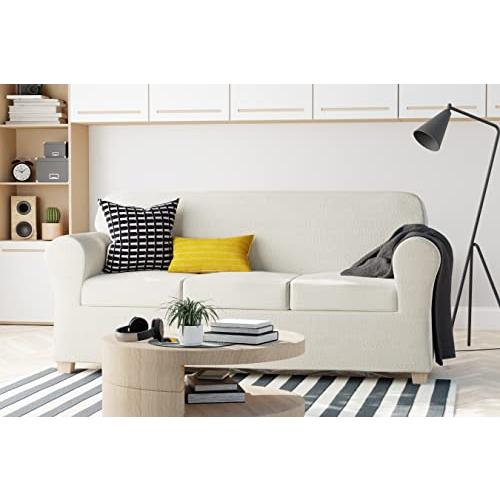 【並行輸入品】Zenna Home Simply Fit 4ピースステップストレッチソファスリップカバー Ecru Zenna Home Sim_4