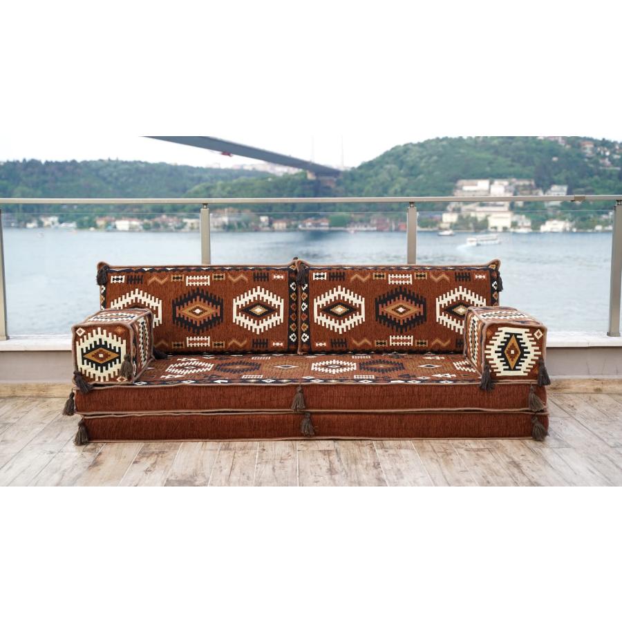 【並行輸入品】 arabicsofa 8 Inch Thick Brown Middle Eastern Floor Seating Set_3