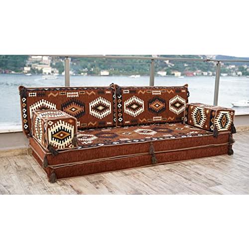 【並行輸入品】 arabicsofa 8 Inch Thick Brown Middle Eastern Floor Seating Set_7
