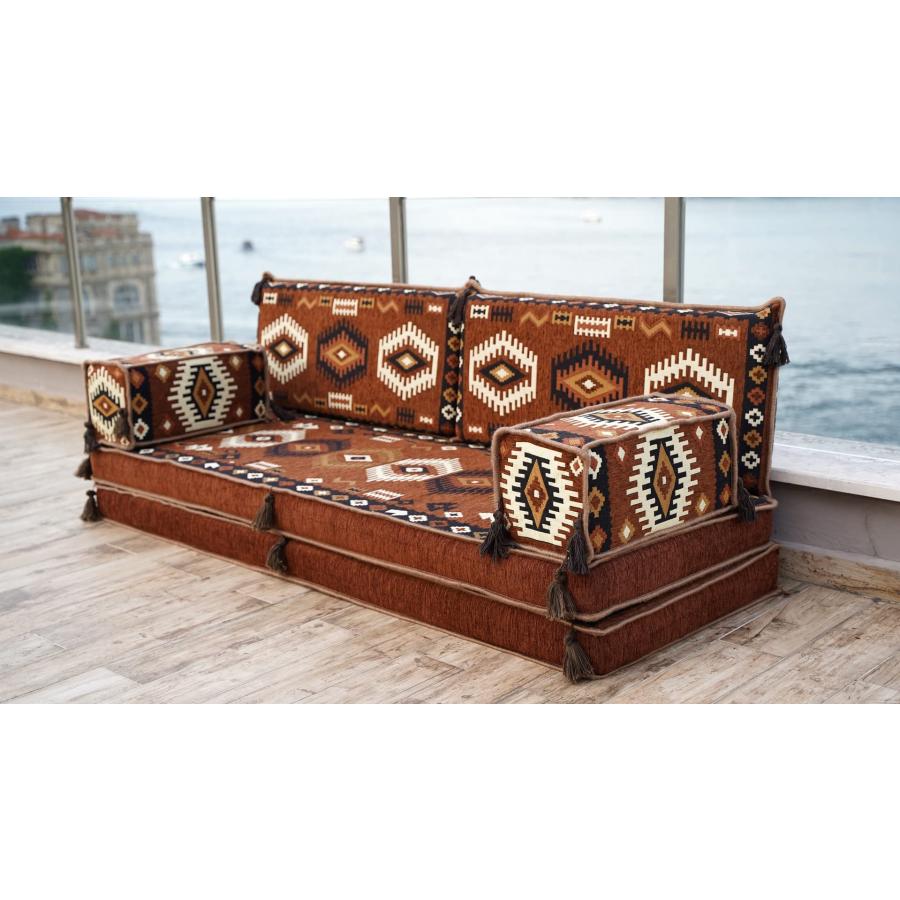 【並行輸入品】 arabicsofa 8 Inch Thick Brown Middle Eastern Floor Seating Set_9