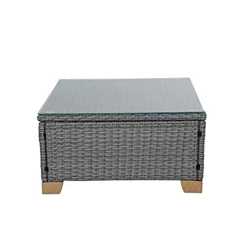 【並行輸入品】 Grand Patio Outdoor Furniture Set with Glass Coffee Table，Wicker_1