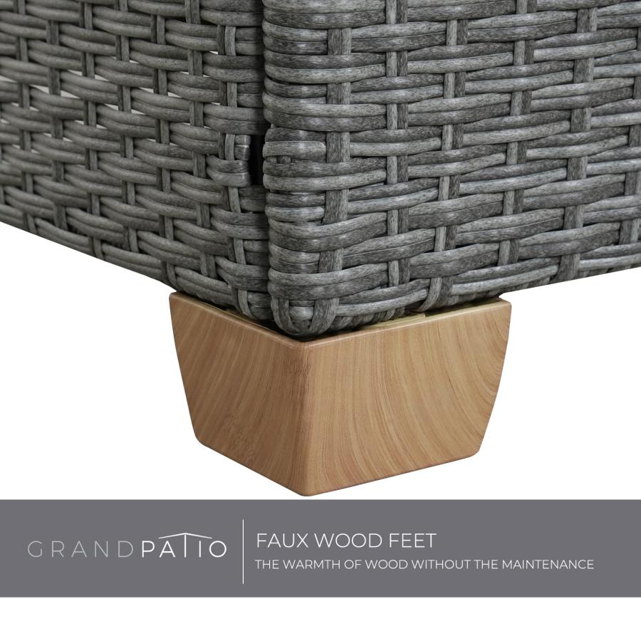 【並行輸入品】 Grand Patio Outdoor Furniture Set with Glass Coffee Table，Wicker_3