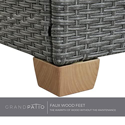 【並行輸入品】 Grand Patio Outdoor Furniture Set with Glass Coffee Table，Wicker_4