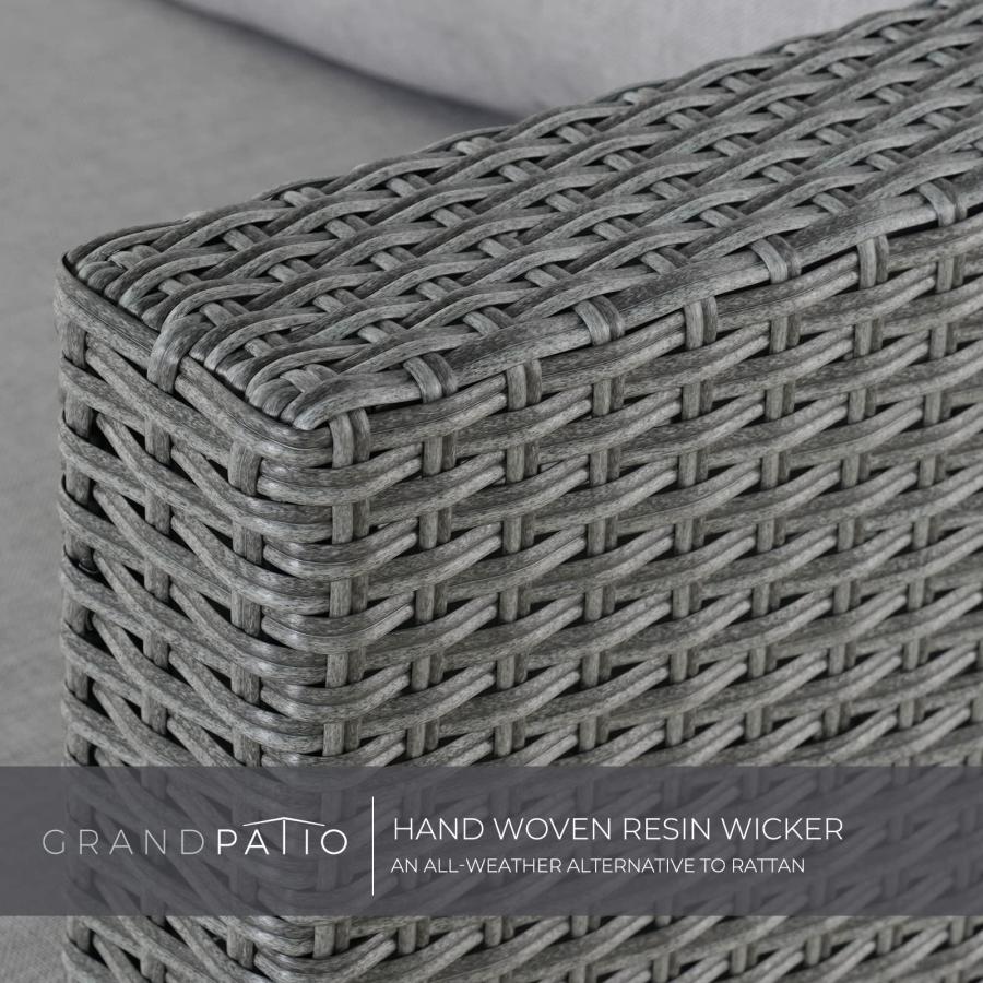 【並行輸入品】 Grand Patio Outdoor Furniture Set with Glass Coffee Table，Wicker_6