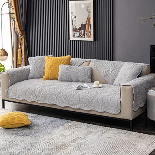 【並行輸入品】 vctops Chenille Leaf Quilted Sofa Couch Cover Scalloped Edge Sec_7