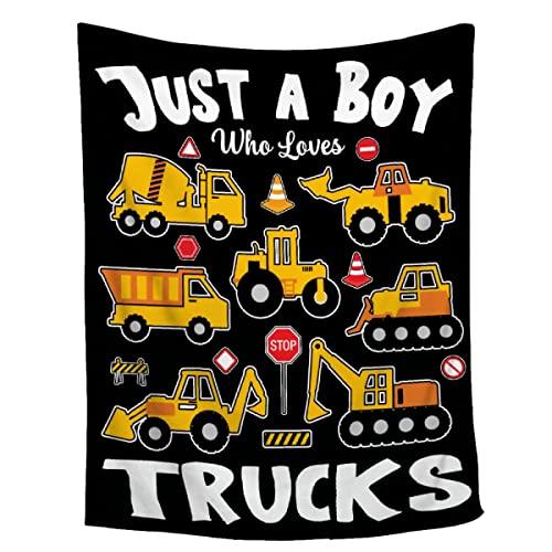 【並行輸入品】Just A Boy Who Loves Truck スローブランケット | スーパーソフト ダンプトラック フランネルブランケッの画像