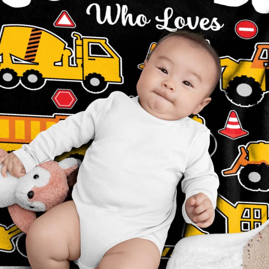 【並行輸入品】Just A Boy Who Loves Truck スローブランケット | スーパーソフト ダンプトラック フランネルブランケッの画像