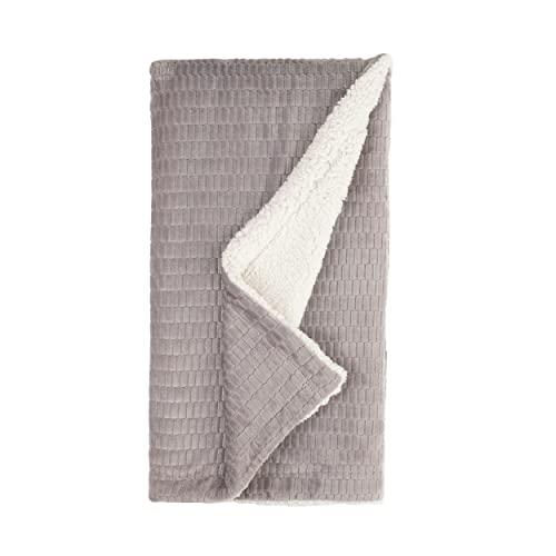 【並行輸入品】 Sherry Kline Striped Faux Fur Large Throw Blanket， Cozy， Fuzzy S
