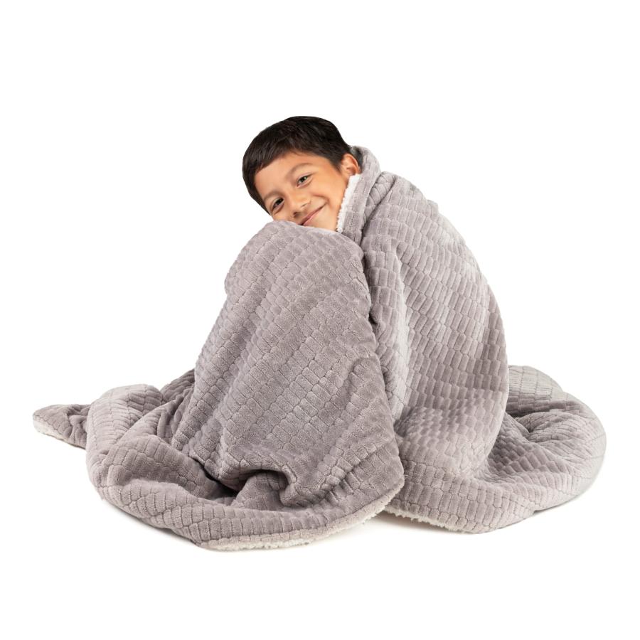 【並行輸入品】 Sherry Kline Striped Faux Fur Large Throw Blanket， Cozy， Fuzzy S