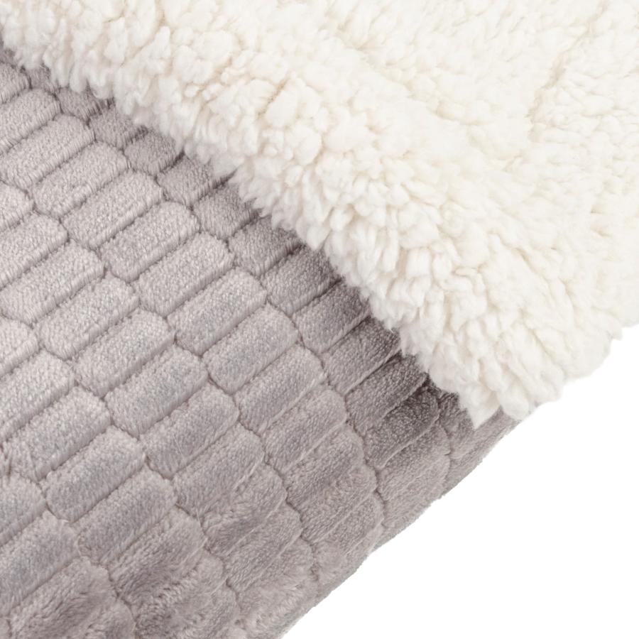 【並行輸入品】 Sherry Kline Striped Faux Fur Large Throw Blanket， Cozy， Fuzzy S