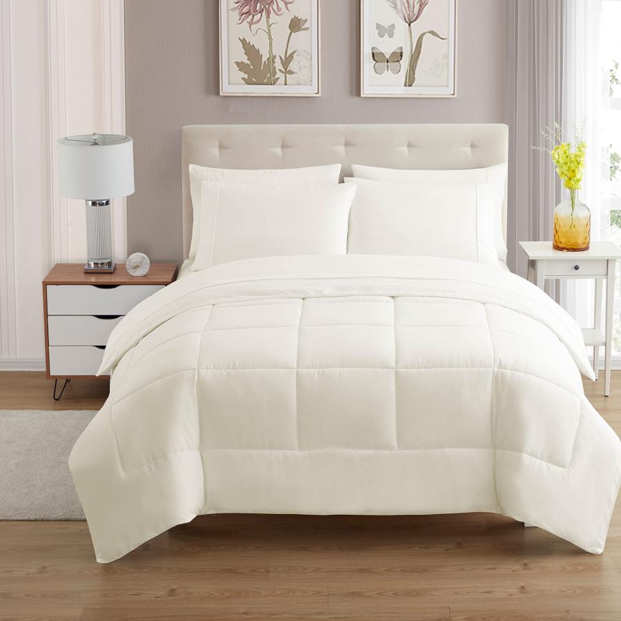 【並行輸入品】Sweet Home Collection 掛け布団7点セット バッグ 無地 オールシーズン ソフトダウン代替ブランケット & 豪_3
