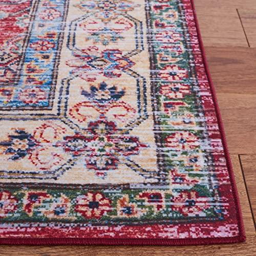 【並行輸入品】 SAFAVIEH Washable Rug Tucson Collection 4' x 6'， Rust & Beige，_4