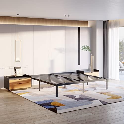 【並行輸入品】XMhongsong 14インチ キングサイズ ベッドフレーム ボックススプリング不要 高耐久メタルプラットフォームベッドフレーム_7