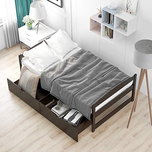【並行輸入品】 Merax Twin Wood Daybed with Two Drawers Sofa Bed for Kids Boys G_1