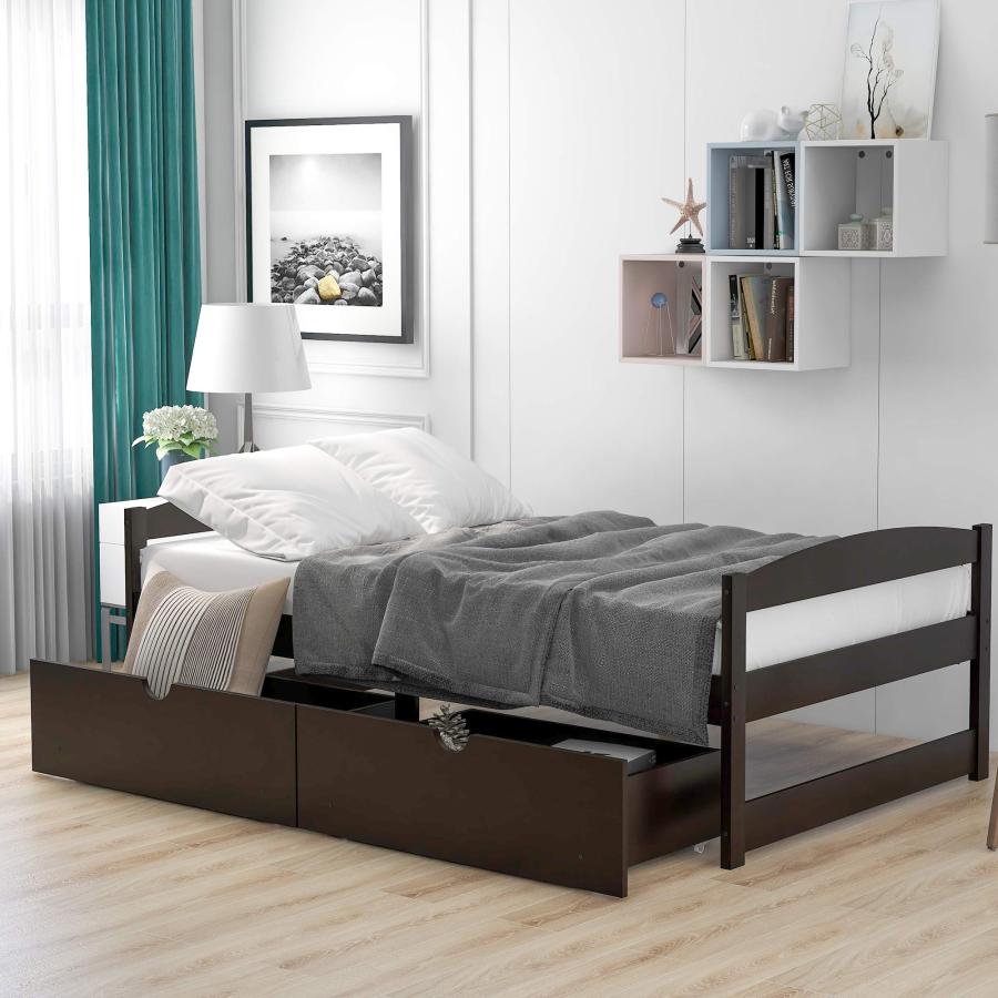 【並行輸入品】 Merax Twin Wood Daybed with Two Drawers Sofa Bed for Kids Boys G_3