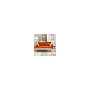 【並行輸入品】 55" Accent Loveseat Sofa Couch， Mid Century Modern Velvet Fabric_2