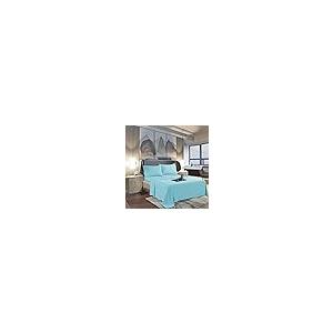 【並行輸入品】 KBC linen Full Size Sheet Set 4 Piece 100% Cotton Hotel Luxu