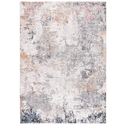 【並行輸入品】 SAFAVIEH Jasmine Collection Accent Rug 4'5" x 6'5"， Grey & Tau_4