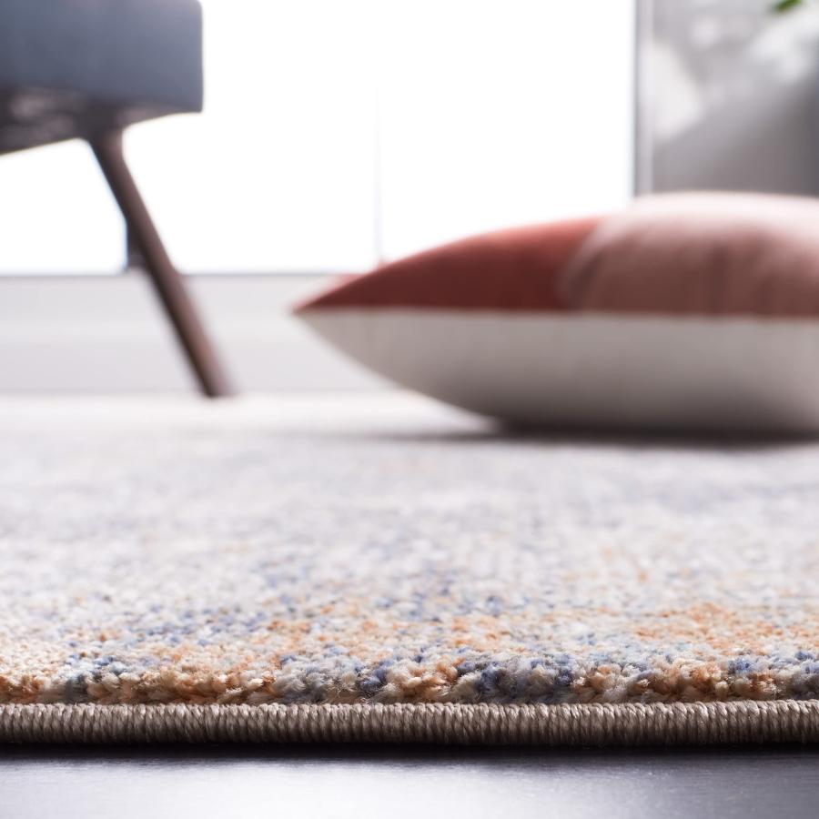 【並行輸入品】 SAFAVIEH Jasmine Collection Accent Rug 4'5" x 6'5"， Grey & Tau_9