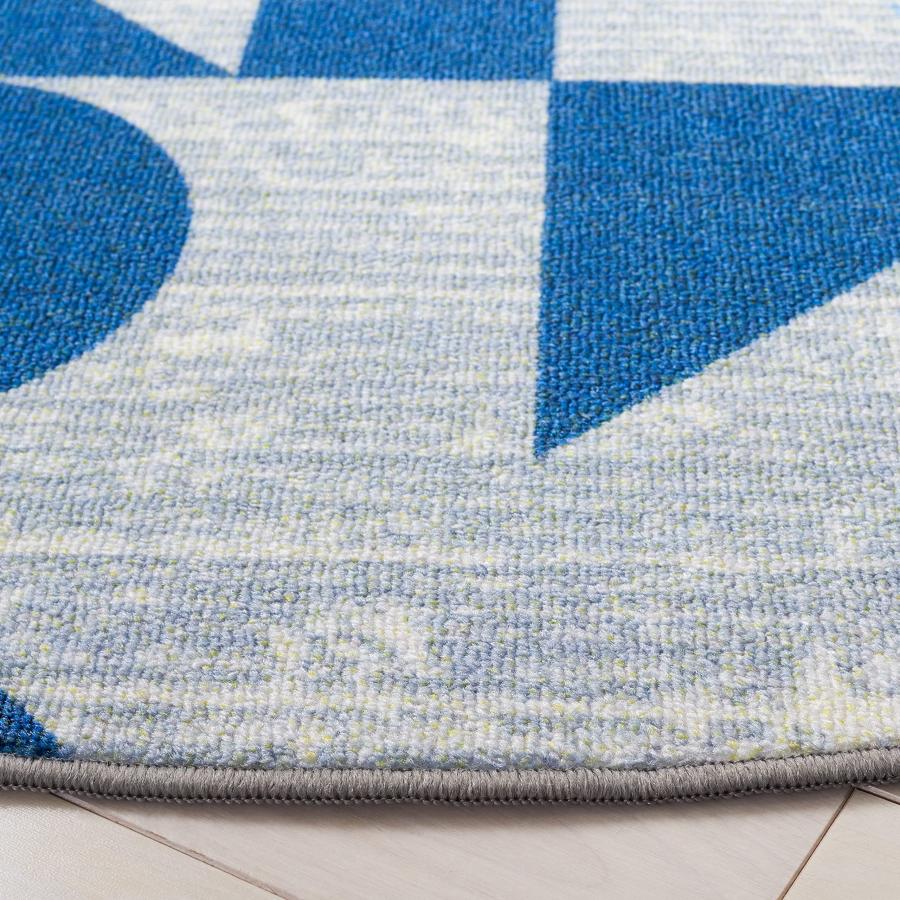 【並行輸入品】 SAFAVIEH Washable Rug Kids Playhouse Collection 5' Round， Grey_9
