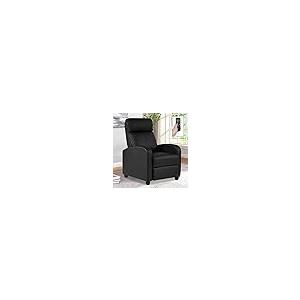 【並行輸入品】 Recliner Chair PU Leather Winback Single Sofa Modern Massage Rec_2