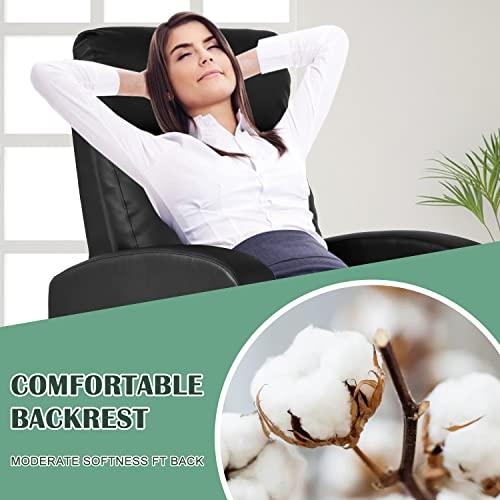 【並行輸入品】 Recliner Chair PU Leather Winback Single Sofa Modern Massage Rec_4