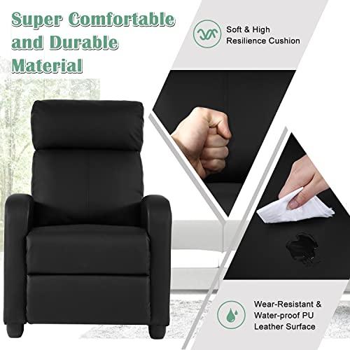 【並行輸入品】 Recliner Chair PU Leather Winback Single Sofa Modern Massage Rec_7
