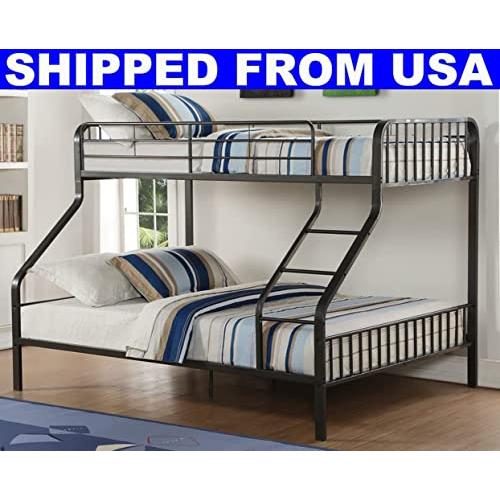 【並行輸入品】 LEEKOUS Upgrade Version Stronger Metal Twin XL Over Queen Bunk Bの画像