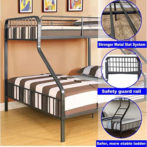 【並行輸入品】 LEEKOUS Upgrade Version Stronger Metal Twin XL Over Queen Bunk Bの画像