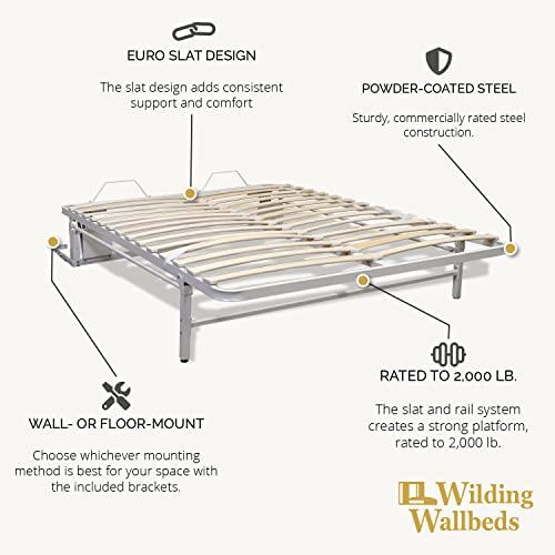 【並行輸入品】Wilding Wallbeds デラックスマーフィーベッドフレーム(クイーン) 縦型ウォールベッド パウダーコートスチールフレーの画像