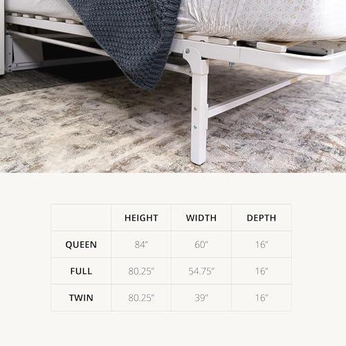 【並行輸入品】Wilding Wallbeds デラックスマーフィーベッドフレーム(クイーン) 縦型ウォールベッド パウダーコートスチールフレーの画像