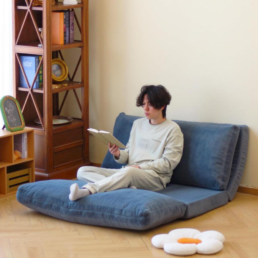 【並行輸入品】N&V 折りたたみマットレスソファビーンバッグ フォーム充填折りたたみマットレスソファ 取り外し可能で洗濯機洗い可能なカバー付き_6
