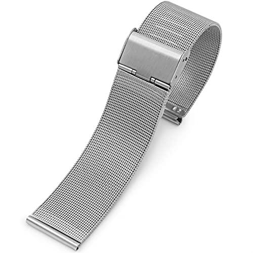【並行輸入品】ステンレススチール腕時計バンド 8/10/12/13/14/15/16/17/18/19/20/21/22/23/24mm シルバの画像