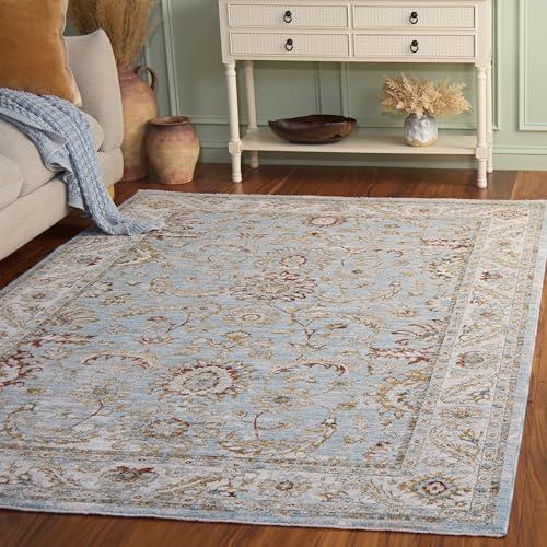 【並行輸入品】 SAFAVIEH Hamilton Collection Accent Rug 4' x 6'， Blue & Gold，_4
