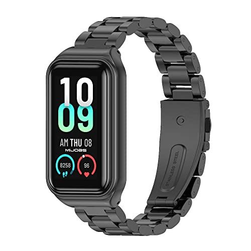 【並行輸入品】 MIJOBS Metal Replacement Strap for Amazfit Band 7 Wristband Watcの画像