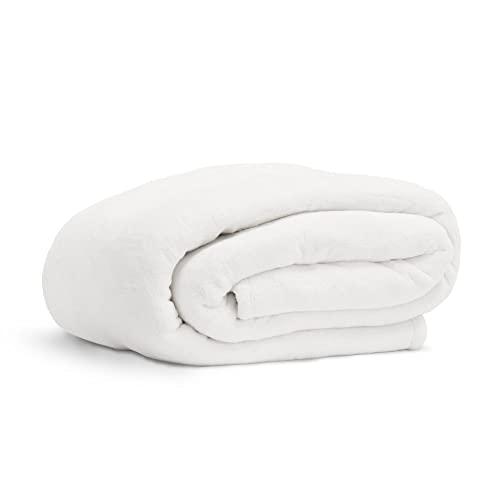 【並行輸入品】Jennifer Adams ウルトラプラッシュブランケット クイーン/フル、ソフトで軽量なクラウドベッドブランケット(ホワイト)_1