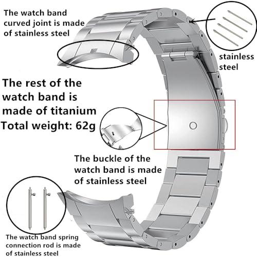 【並行輸入品】JUSUTEK 2023 チタン合金 腕時計バンド Samsung Galaxy Watch 4 Classic/4/5/5Pro