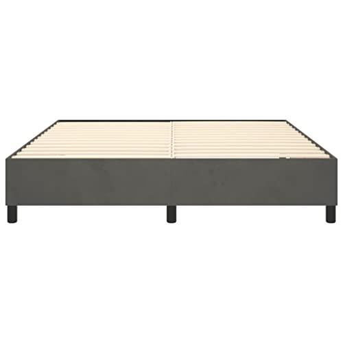 【並行輸入品】 vidaXL King Sized Velvet Box Spring Bed Frame Modern Style， Da_7