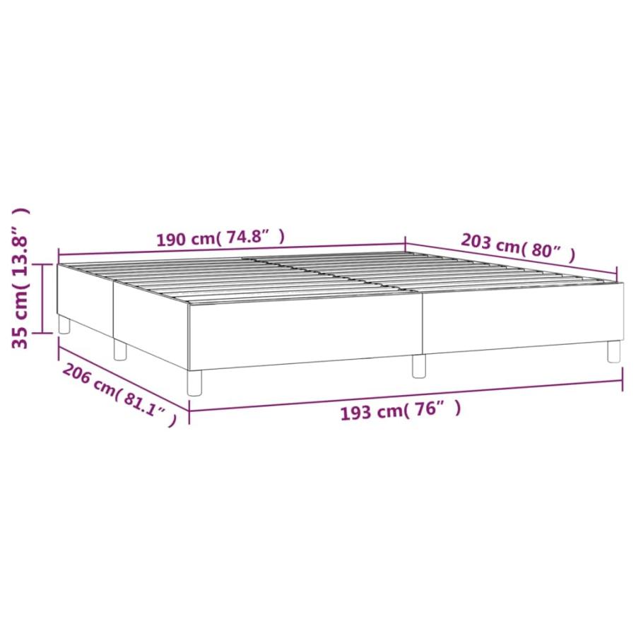 【並行輸入品】 vidaXL King Sized Velvet Box Spring Bed Frame Modern Style， Da_9