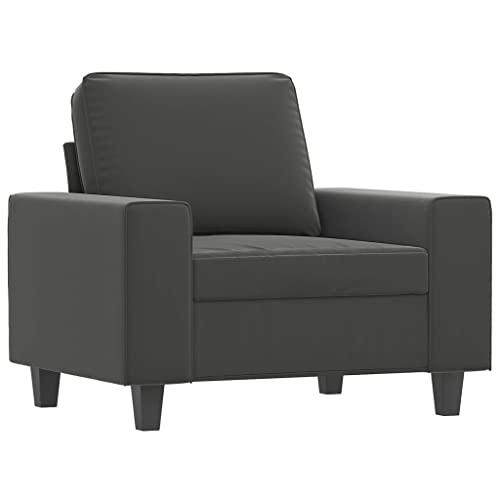 【並行輸入品】 vidaXL Dark Grey Sofa Chair with Comfortable Microfiber Upholste_1