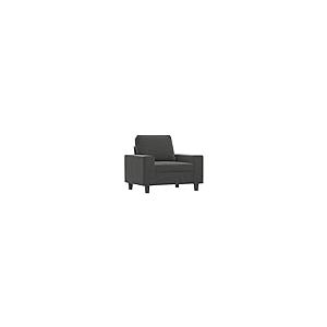 【並行輸入品】 vidaXL Dark Grey Sofa Chair with Comfortable Microfiber Upholste_2
