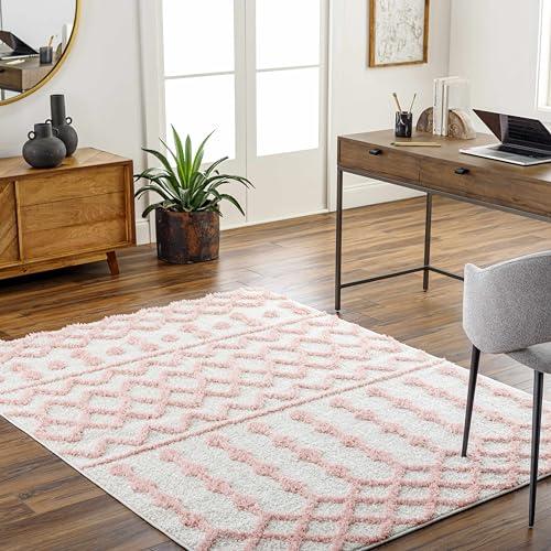 【並行輸入品】 Hauteloom Tilos Moroccan Farmhouse Small Shag Area Rug Door Mat_1