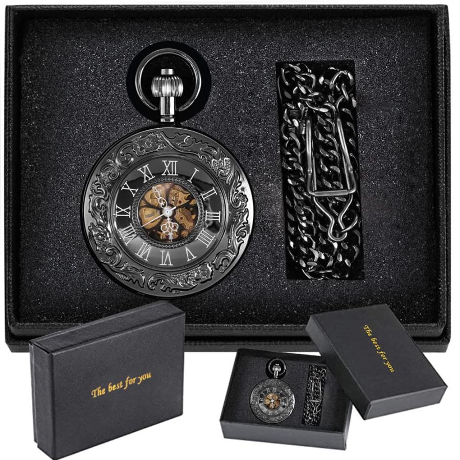 並行輸入品】Alwesam 機械式懐中時計 手巻き ローマ数字 メンズ